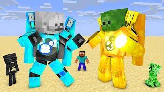 Zombie Clock Man and Skeleton Clock Man - Minecraft Animation