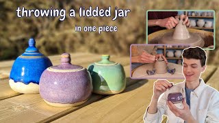 How To Make A Lidded Jar In One Piece // cut off lid