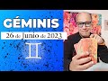 GÉMINIS | Horóscopo de hoy 26 de Junio 2023