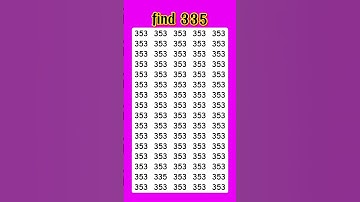 🔍 TEST Your Observation Skills With This FAST Number Game #short