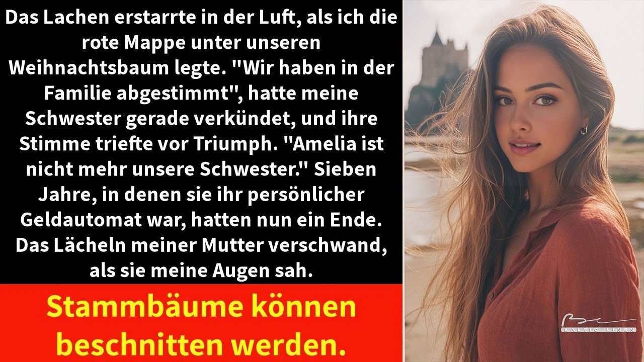 Das Lachen erstarrte in der Luft, als ich die rote Mappe unter unseren Weihnachtsbaum legte.