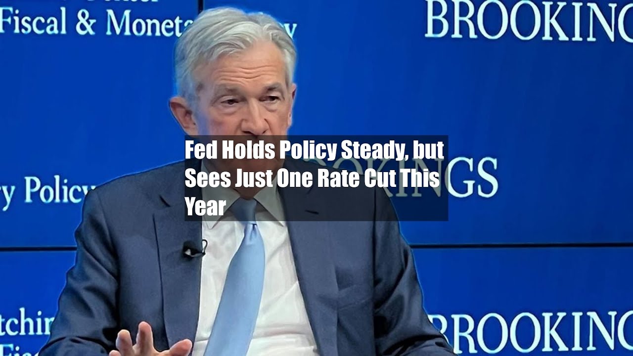 Fed Holds Policy Steady, but Sees Just One Rate Cut This Year - YouTube