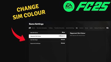 EA FC 25 How to Change User & Opponent Sim colour in Manager Career Mode