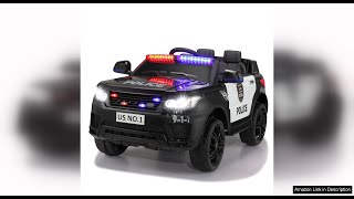 TOBBI Police Car Ride on 12V Electric Car for Kids Battery Powered Review