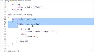 009 Let's Code Lower Triangular Matrix in C++