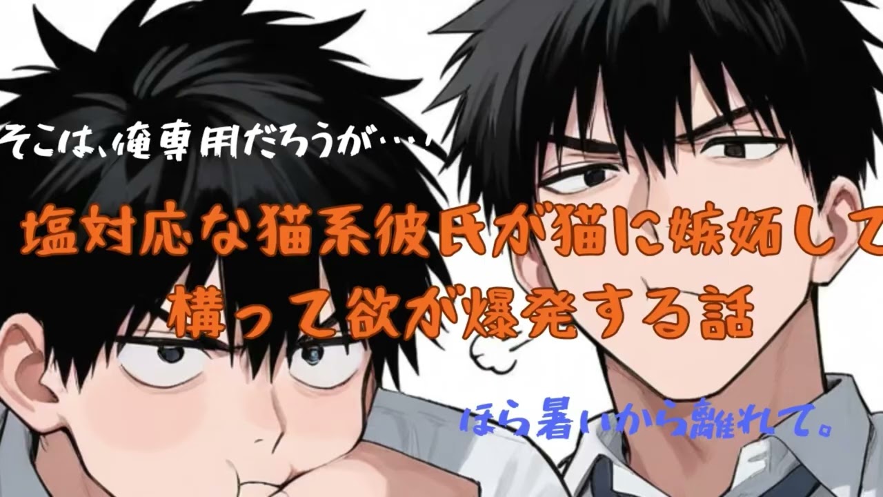 【嫉妬/イチャイチャ(リップ音控えめ)】塩対応な猫系彼氏が猫に嫉妬して構って欲が爆発する話【女性向けシチュエーションボイス 白庭陽奏】