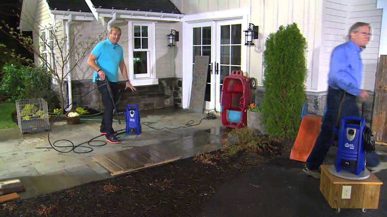 Blue Clean 1800 PSI Electric Pressure Washer w/Adjust Nozzle with Rick