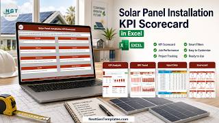 Solar Panel Installation KPI Scorecard in Excel