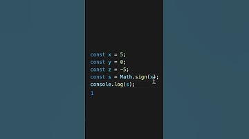 JavaScript Math.sign() #coding