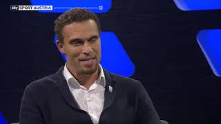 Ismael scherzt über Micoud´s Wein: "Wie ich den Preis gesehen habe, ..."