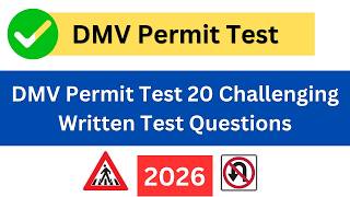 DMV Permit Test 2026 | 20 Challenging Written Test Questions & Answers