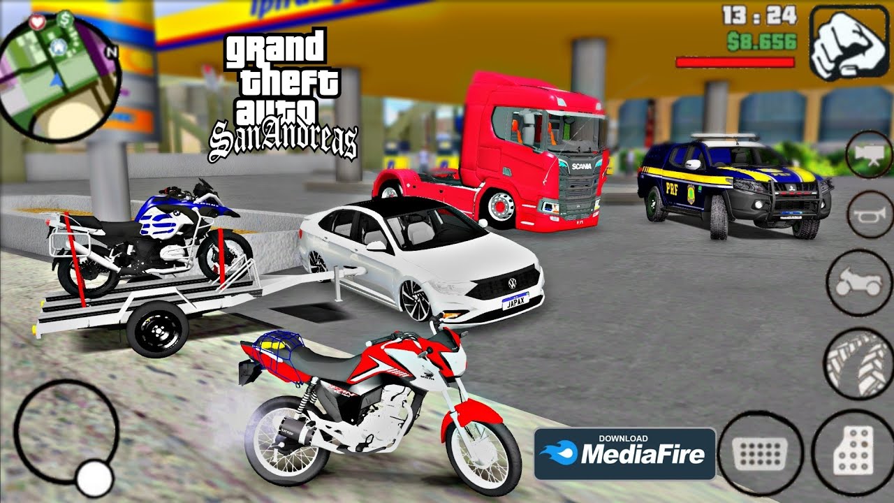 SAIU GTA san Andreas motovlog LEVE 100mb pra todos OS ANDROID! 