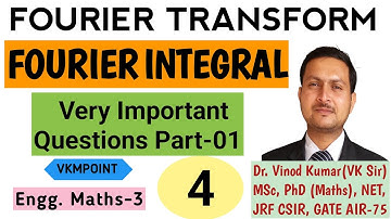 Fourier Integral Important Numerical Problems in hindi | Lec-4 | Fourier Transform | Fourier | M3