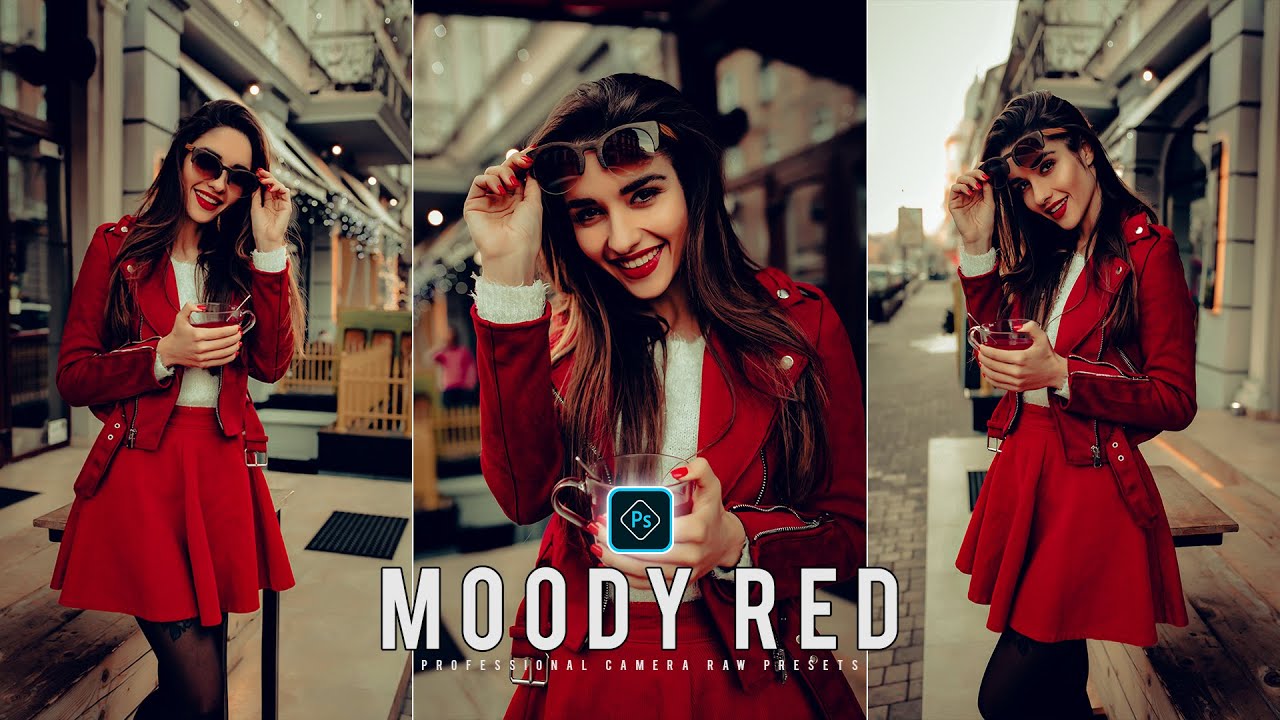 Moody Red Preset - Camera Raw Filter Presets Free Download - Color Grading Photoshop Tutorial