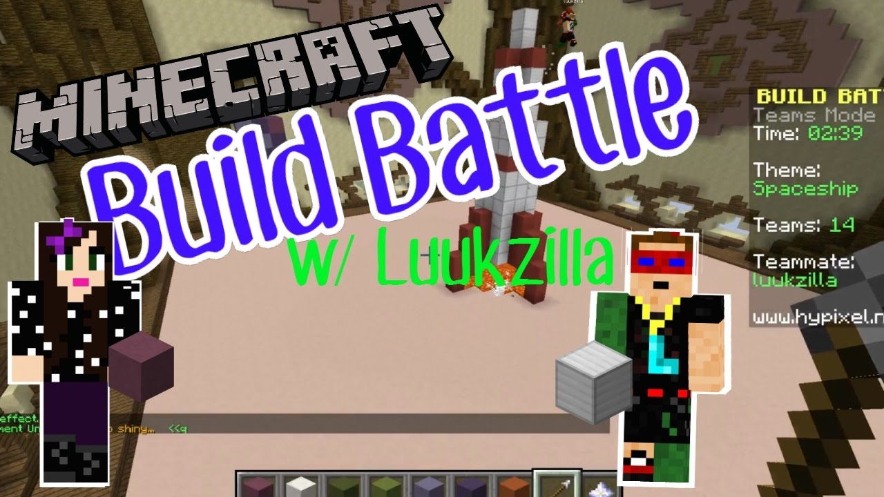 Minecraft| Build Battle| MOON WALKING! w/ Luukzilla