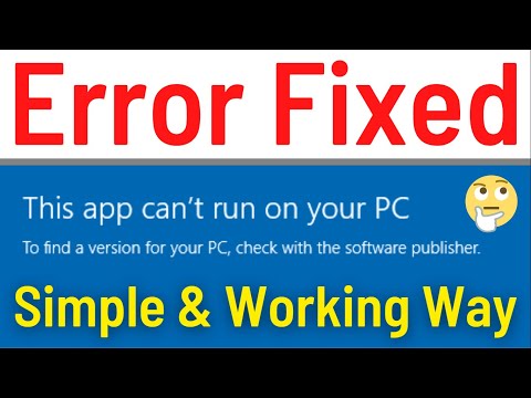 How To Fix This App Can’t Run On Your PC In Windows 10 / 8.1 (Easy Way)