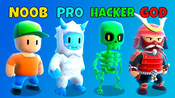 NOOB vs PRO vs HACKER vs GOD - Stumble Guys