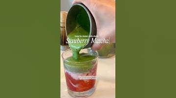 the secret to make the best strawberry matcha cold foam latte at home 🍓🤭 #matcha #matchalatte