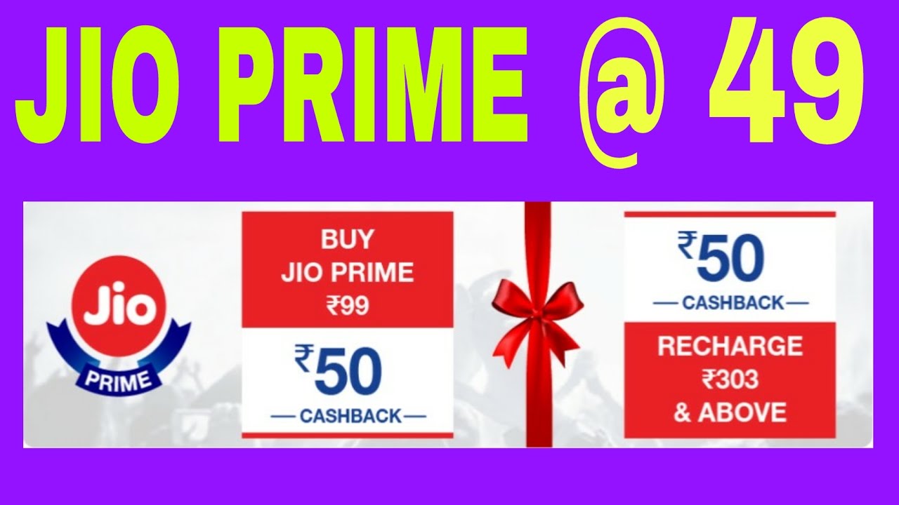 JIO PRIME MEMBERSHIP @ ₹49 only!