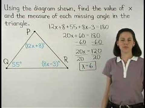 Angles Of A Triangle Triangle Sum Theorem Mathhelp Com