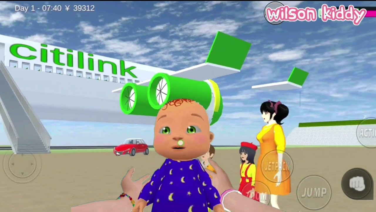 B4yi Sultan Yuta dan Squid Game Naik Pesawat | Sakura | Wilson Kiddy