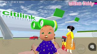 B4yi Sultan Yuta and Squid Game Board a Plane | Sakura | Wilson Kiddy