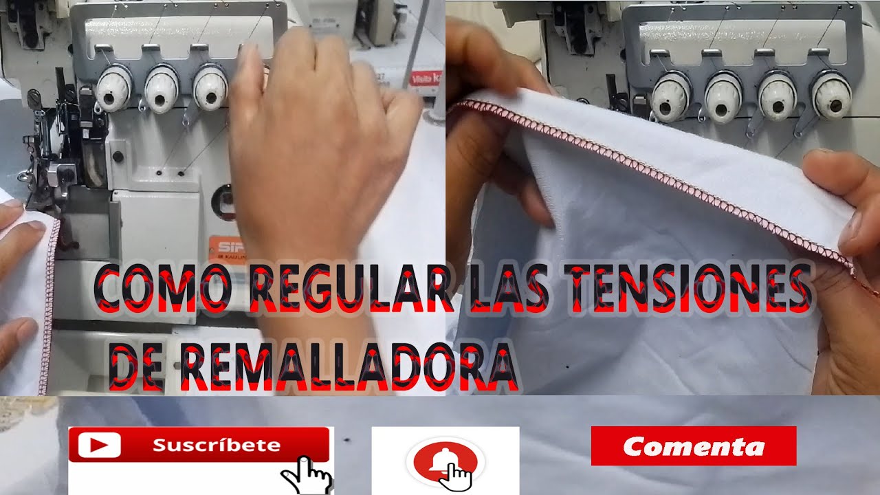 COMO AJUSTAR LAS TENSIONES DE LA MAQUINA OVERLOCK INDUSTRIAL YouTube