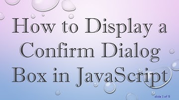 How to Display a Confirm Dialog Box in JavaScript