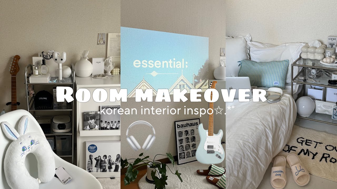 [#roomtour ]最近の購入品で夏の模様替え🫧🩵韓国オタクの7畳のお部屋へようこそ☁️˖ ࣪⊹