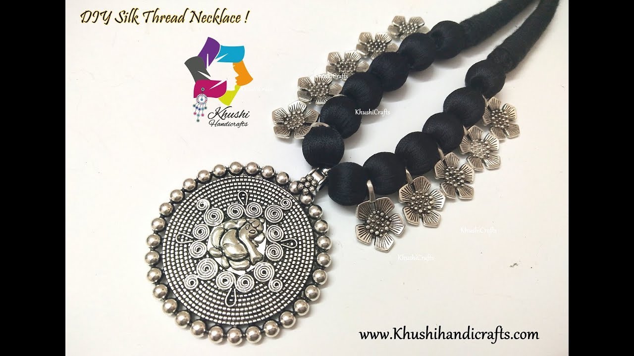 Easy DIY Black Silk Thread Oxidised 
