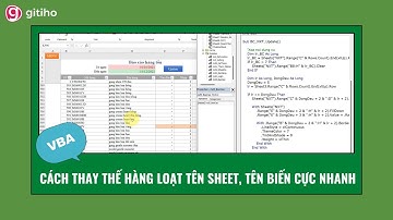 Cách đổi tên sheet hàng loạt, đổi tên biến cực nhanh với VBA Excel