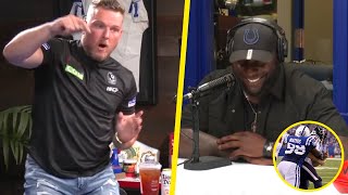 Pat McAfee Learns Pass Rush Moves From Robert Mathis
