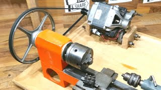 How to Make Homemade Metal Lathe Using Washing Machine Motor