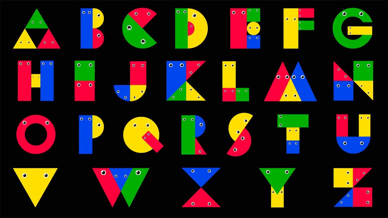 ABC Song with Shapes | Alphabet A–Z Built from Shapes and More | Uppercase & Lowercase Learning