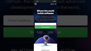 Github signup page is lit 🔥 #Shorts