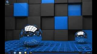 windows 7 theme blue line , tema  linea azul