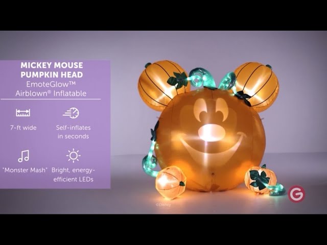 NEW FOR 2025 Sam's Club Disney 7' Mickey Mouse Emote Glow Airblown