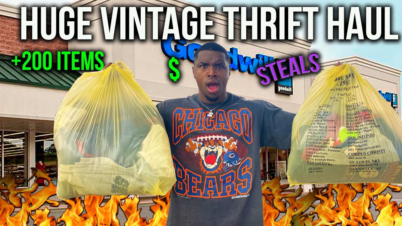 Huge Thrift Haul Over 200 Items Vintage Thrift Pickups YouTube