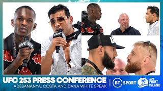 UFC 253 Final Press Conference and Faceoffs: Adesanya, Costa and Dana White on Fight Island