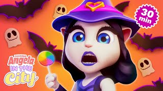 Angela's Spooky Halloween (Part 1) 🎃 Talking Angela: In The City Cartoon Compilation