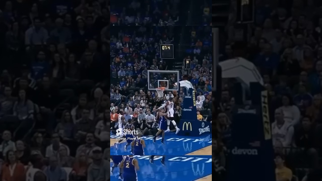 Russell Westbrook is the best dunker in point guards?🫢 nba shorts YouTube