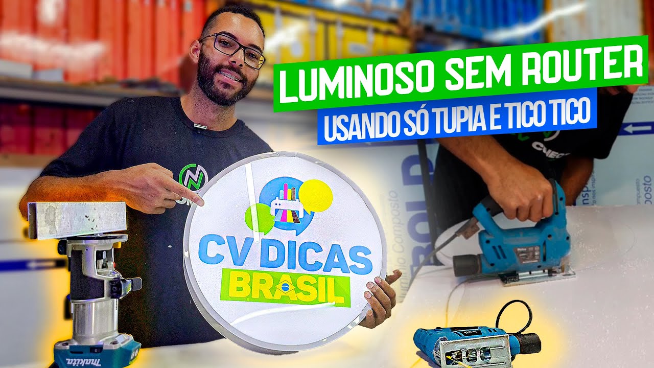 Tico Router COMO FAZER LUMINOSO REDONDO SEM ROUTER E CALANDRA - USANDO TUPIA E TICO ...