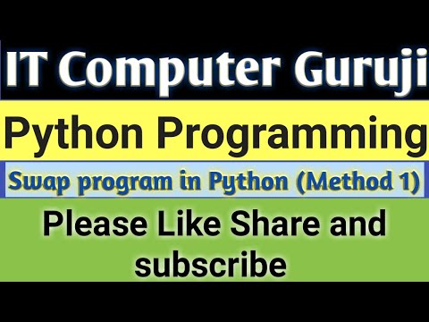 swapping program in python (method-1)
