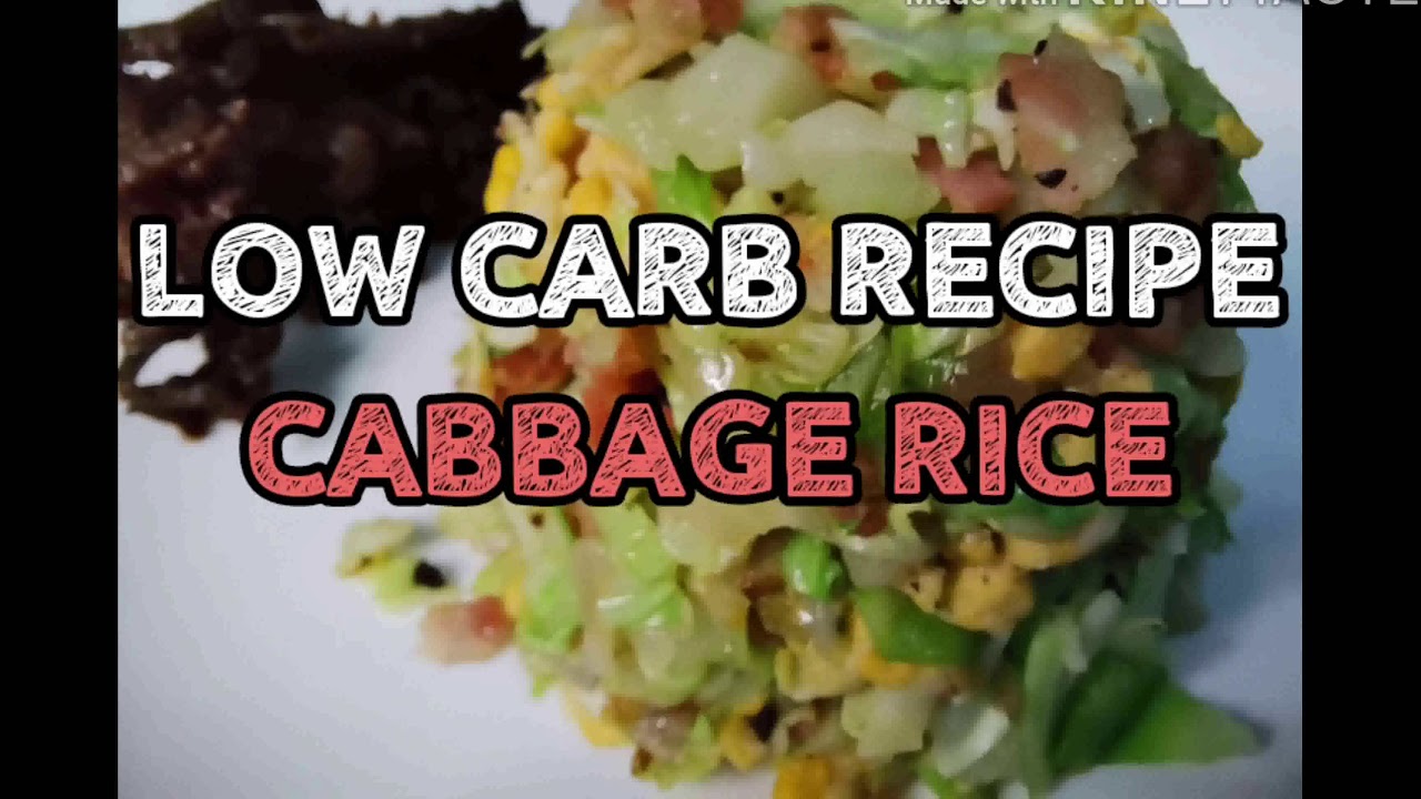 CABBAGE RICE (LOW CARB DIET) YouTube