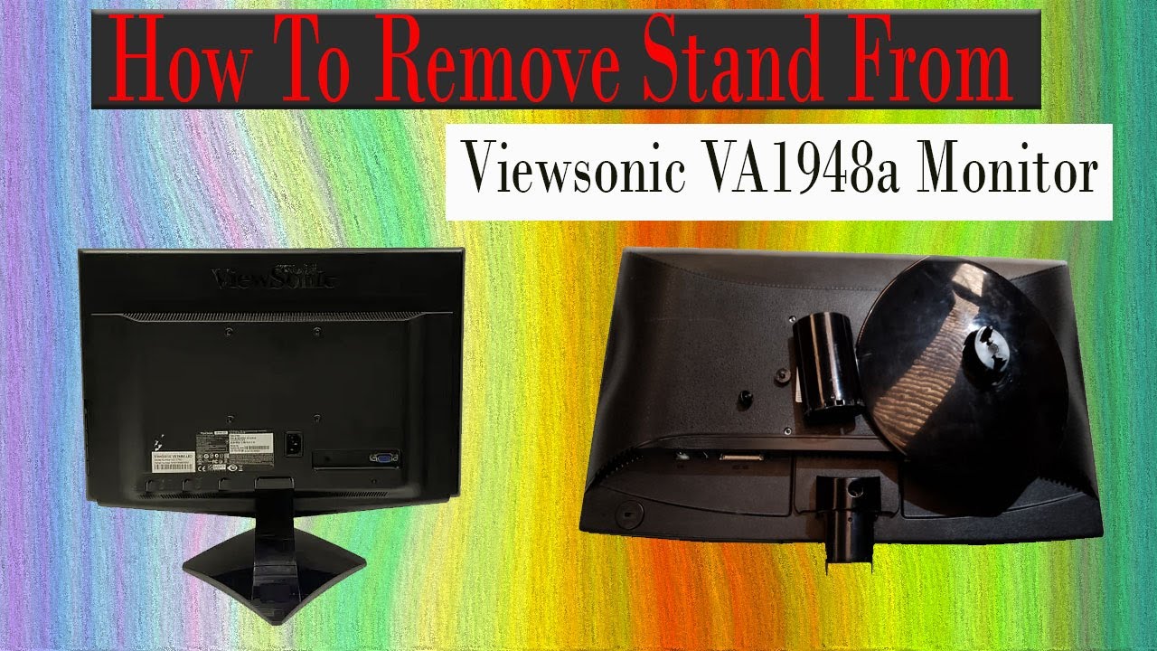 19 inch ViewSonic Monitor Stand detach. VA1948A LED Monitor Stand Throw ...