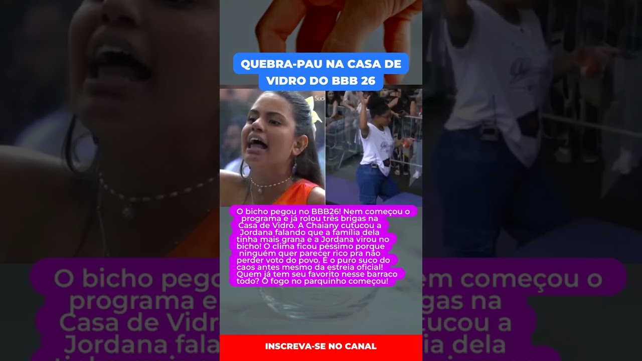FOGO NO PARQUINHO! BRIGA FEIA NA CASA DE VIDRO DO BBB26