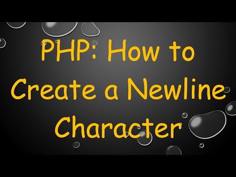 PHP: How to Create a Newline Character