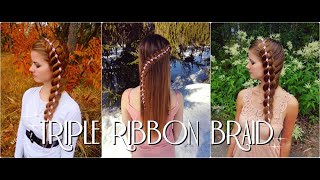 TRIPLE RIBBON BRAID | How to Braid DIY