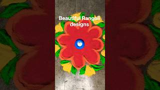 Beautiful Rose Rangoli Design 🌹 | Easy Flower Rangoli | #rose #rangoli #art #design #simple