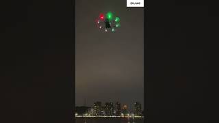 EHANG drone air taxi EH216 flying passengers in the night